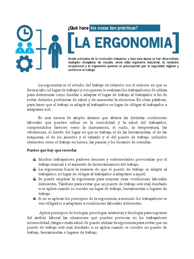 Ergonomia | PDF | Factores Humanos Y Ergonomía | Ingeniería