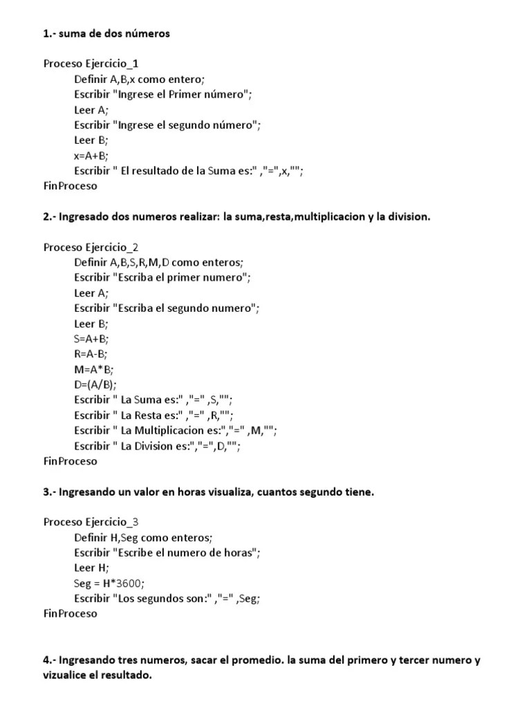 DiAGRAMAS DE FLUJO PSEINT | PDF | Entero | Aritmética