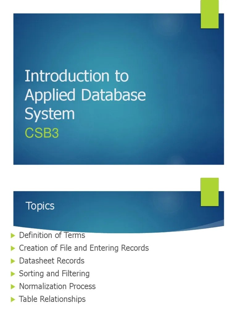 Applied Database | PDF | Table (Database) | Databases