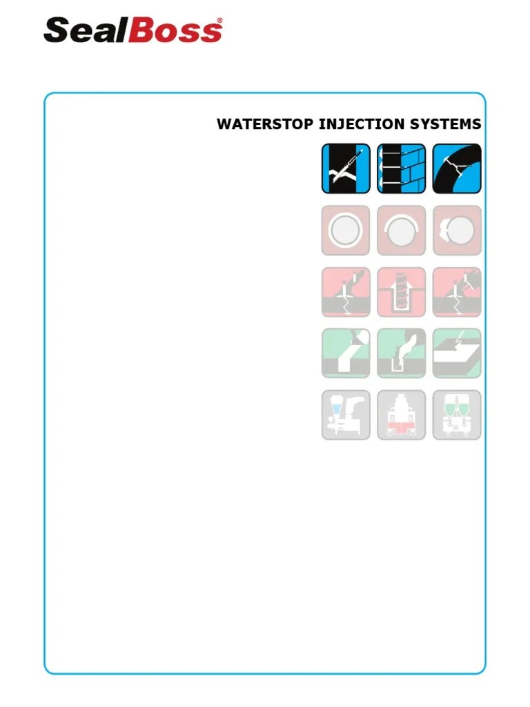 Sealboss Polyurethane Injection Technique | PDF | Pump | Drill