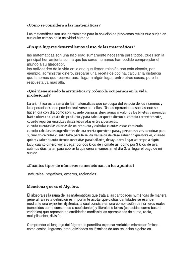 Matematicas Unadm | PDF | Álgebra | Enseñanza De Matemática