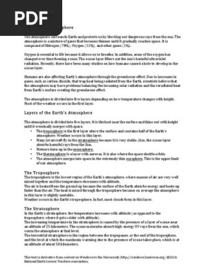 Someone sent you a pdf file, and you don't have any way to open it? Layers Of The Earth S Atmosphere Worksheet Includes Background Info Student Worksheet Answer Key Pdf Ionosphere Atmosphere Of Earth
