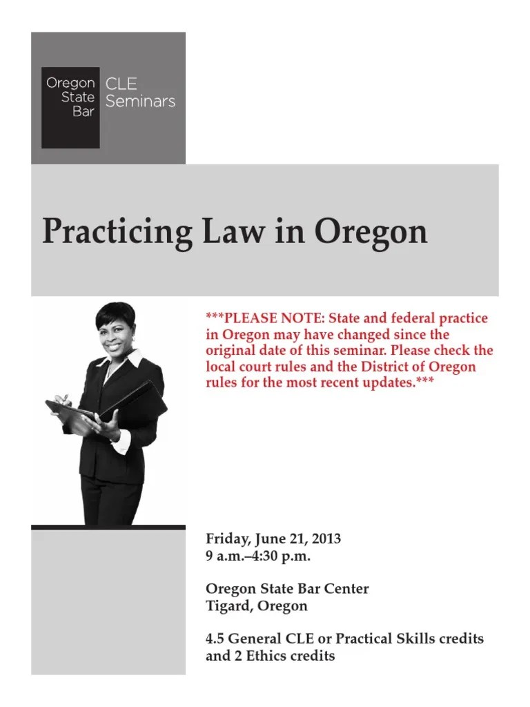 Practicing law in oregon