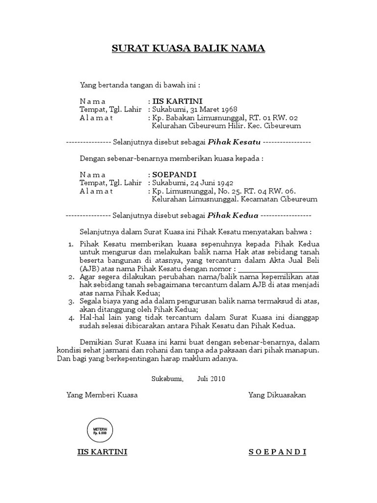 Asli surat keterangan kelahiran dari penolong kelahiran. Contoh Surat Kuasa Pembuatan Akta Kelahiran Berbagai Contoh