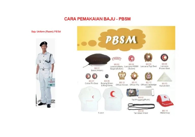 Pengurusan pasukan pbsmm sekolah menengah dan rendah. Cara Pemakaian Baju Pbsm Pdf