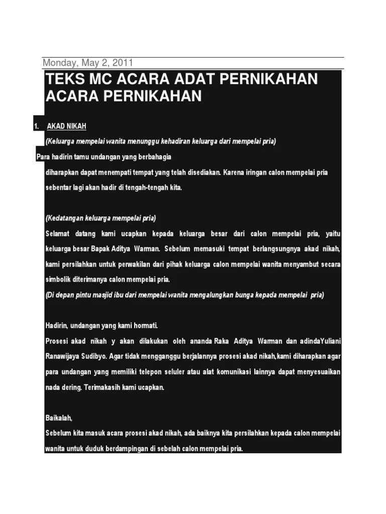 Di bawah ini adalah koleksi puisi pernikahan romantis yang dikutip dari berbagai sumber di internet. Teks Pembawa Acara Pernikahan Bahasa Arab Contoh Pembawa Acara Resepsi Pernikahan Bahasa Sunda Youtube