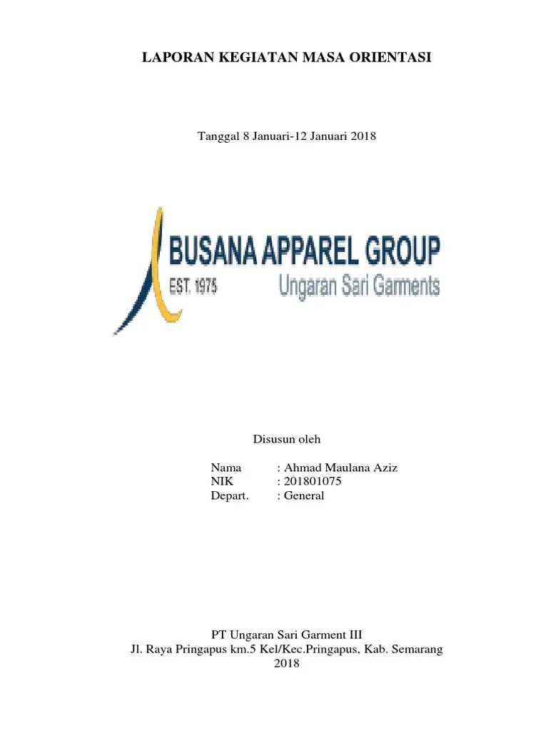 Contoh Laporan Qc Garment Audit Kinerja