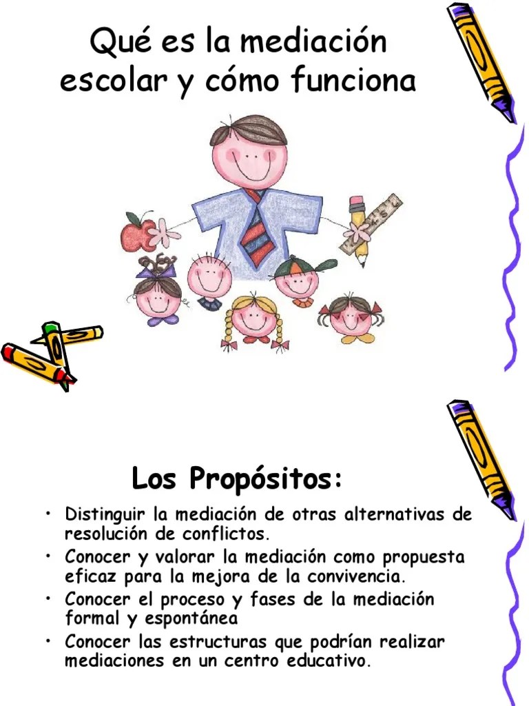 Que Es Mediación Escolar | PDF | Mediación | Conflicto (proceso)