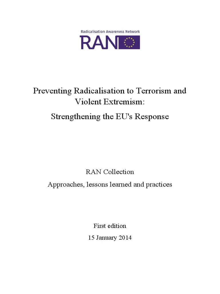 Preventing Radicalization To Terrorism | PDF | Violence | Extremism