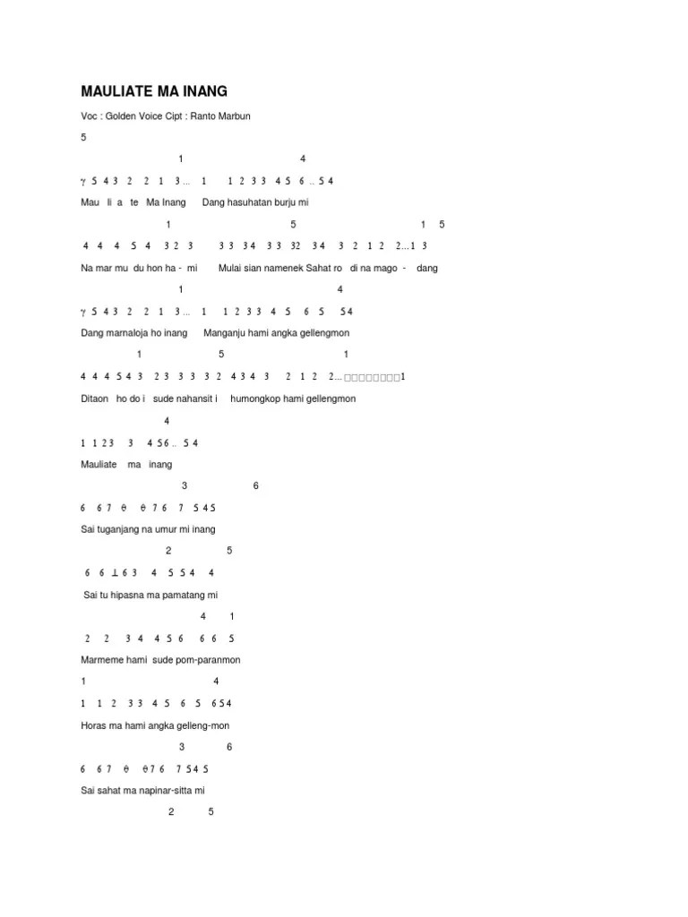 Chord vagetoz ervina mp3 download (7. Mauliate Ma Inang Chord - Chord Walls