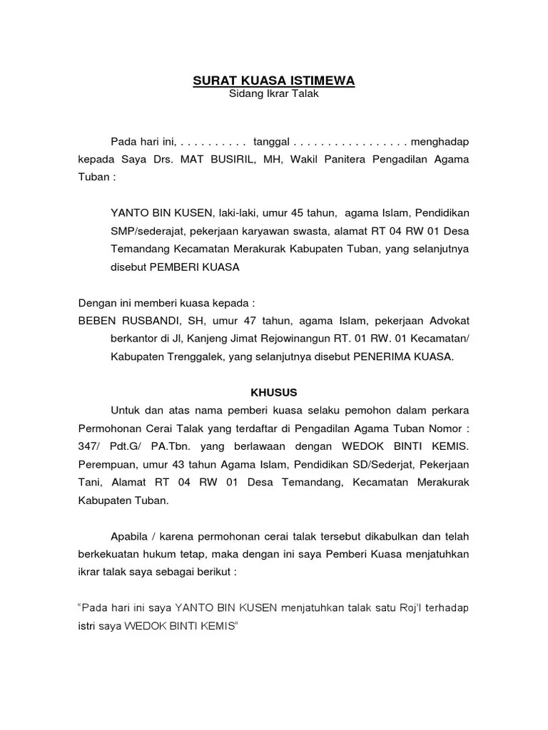 Surat Gugatan Cerai Dari Istri - Surat Cerai : 19.11.2021 · artikel di bawah ini adalah pemutakhiran kedua dari artikel dengan judul arti putusan deklarator, putusan constitutief dan putusan condemnatoir yang dibuat oleh sovia hasanah, s.h.