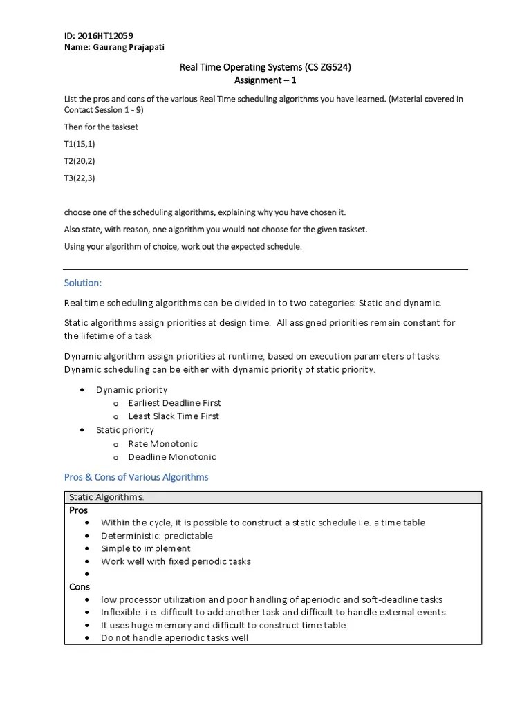Bits RTOS Assignment | PDF | Scheduling (Computing) | Applied Mathematics