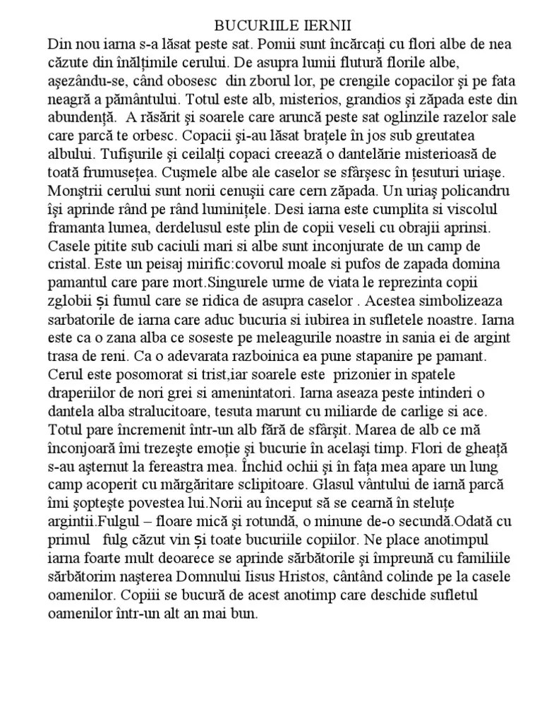 Practic, bradul a devenit centrul sărbătorilor de iarnă! Compunere Iarna Pdf