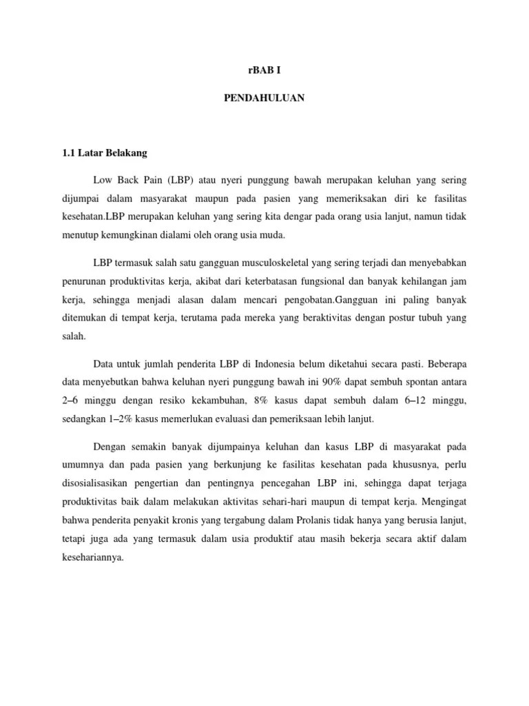 Makalah Penyuluhan Low Back Pain | PDF