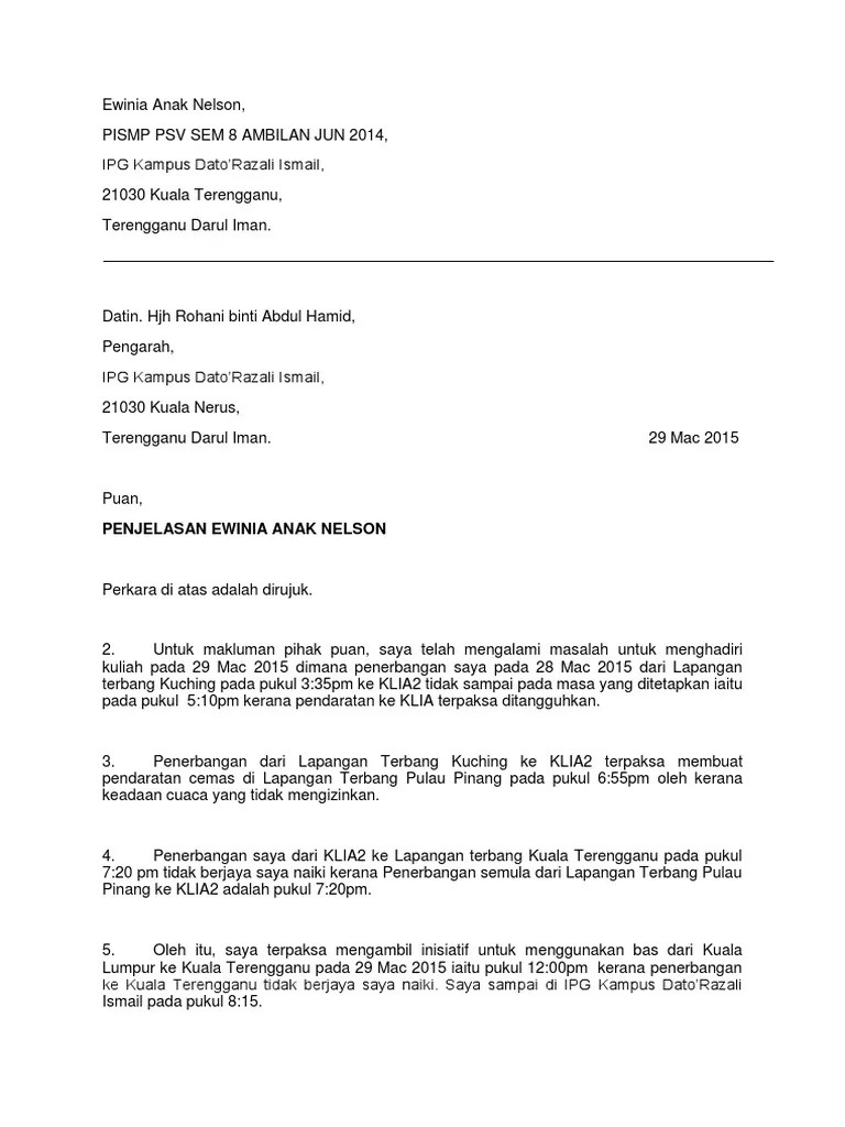 Nama pegawai yang hendak dihubungi. Surat Rasmi Ipg Pdf