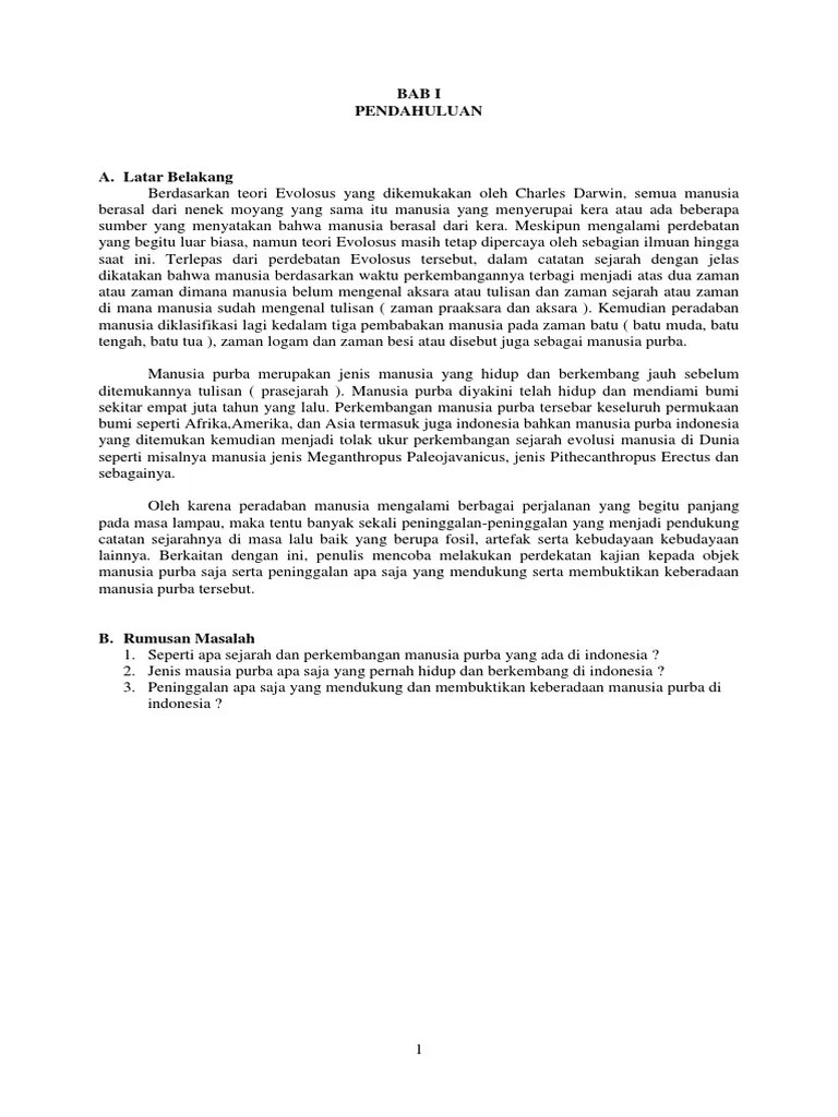Sejarah agama di bumi ini memang sudah sangat tua. Makalah Kehidupan Manusia Purba Pdf