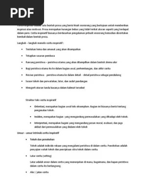 Contoh soal teks cerita inspiratif kelas 9. Teks Ceerita Inspiratif Pdf