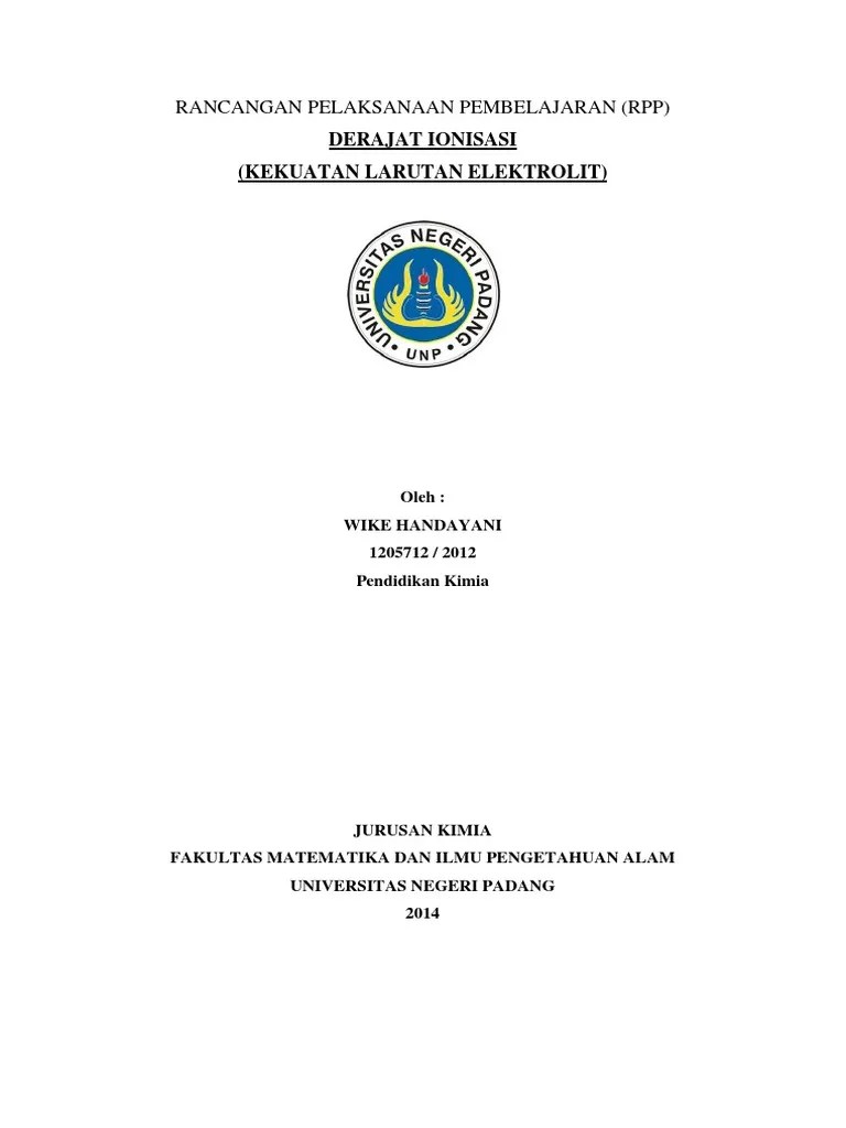 RPP Derajat Ionisasi | PDF