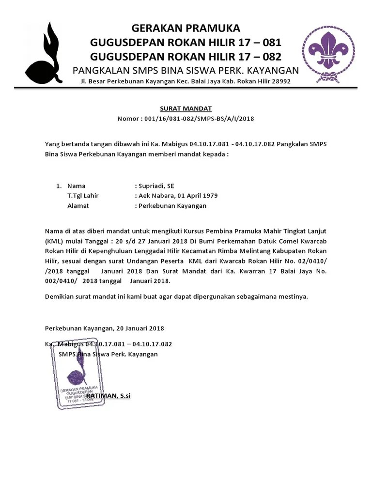 So please help us by uploading 1 new document or like us to download Contoh Surat Mandat Pramuka