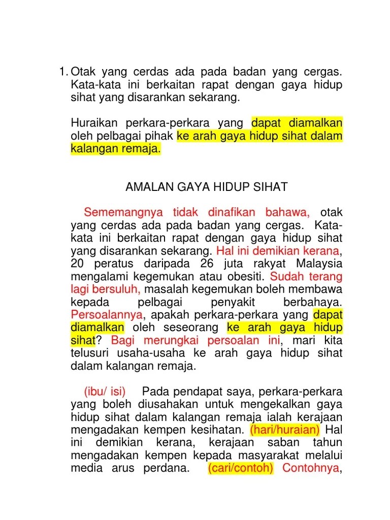 Ia adalah penting untuk kesihatan . Peribahasa Gaya Hidup Sihat Amirctzx