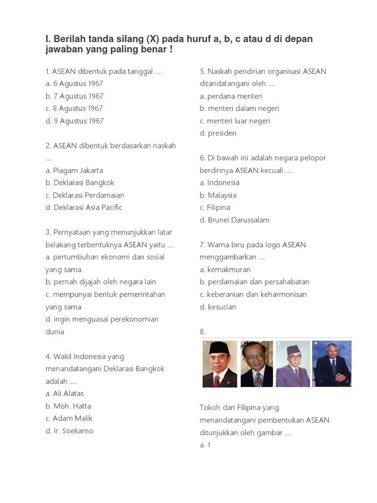 Perwakilan negara pendiri untuk menandatangani deklarasi tersebut . Tercepat Adam Malik Yg Menandatangani