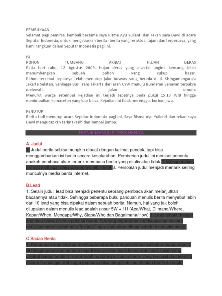 Letak air panas yang jarang di ketahui banyak orang,serem bro. Contoh Naskah Reporter Singkat Contoh Resource