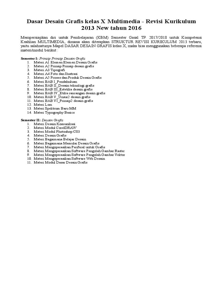 Download soal desain grafis percetakan dan kunci jawaban. Dasar Desain Grafis Kelas X Multimedia