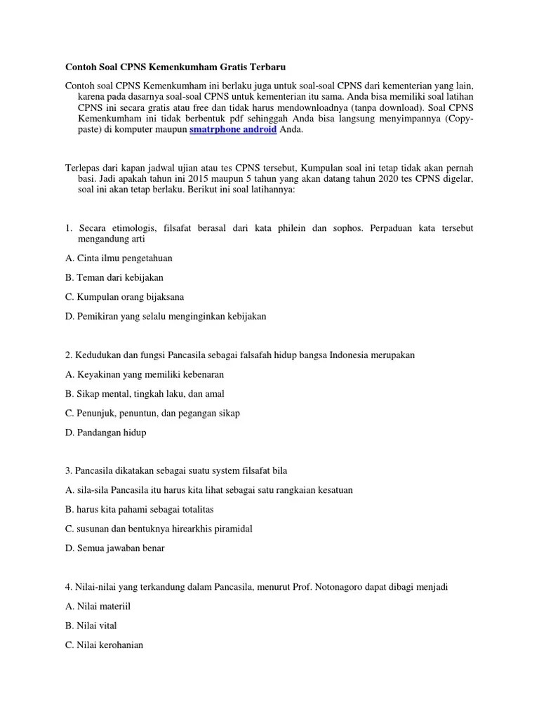 Silahkan anda klik link tentang kumpulan contoh soal figural cpns pdf doc yang ada di bawah ini. Contoh Soal Cpns Bahasa Indonesia Dan Jawabannya - Jawaban ...