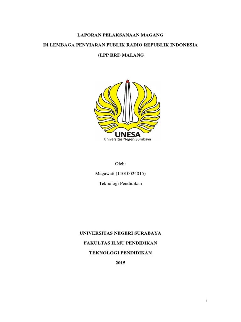 Contoh cover kliping tulisan tangan kumpulan contoh makalah doc lengkap 800. Contoh Cover Laporan Magang Pdf
