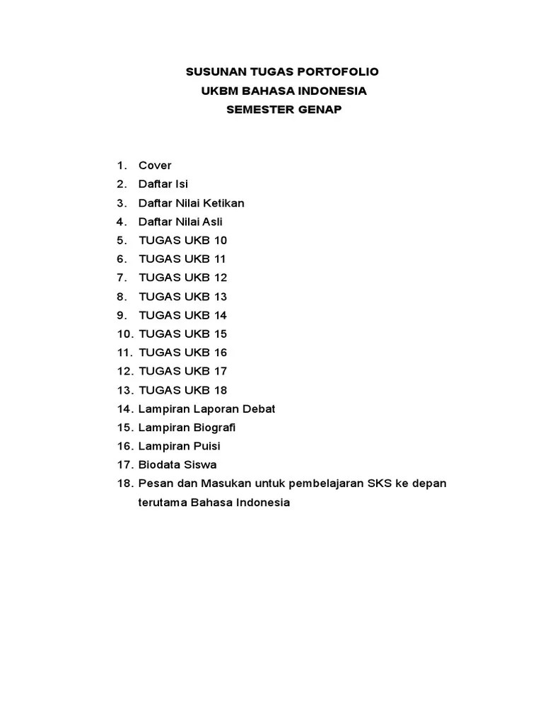 Untuk programmer fresh graduate, porto folio itu nice to have. Contoh Daftar Isi Untuk Portofolio - Guru Paud