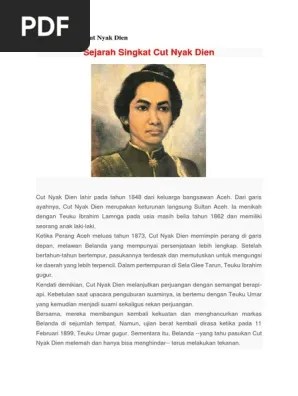 Gambar Pahlawan Nasional Cut Nyak Dien Info Gtk Cut Nyak Dien menikah pada usia masih belia pada tahun 1862 dengan Teuku Ibrahim Lamnga dan memiliki seorang anak laki-laki.