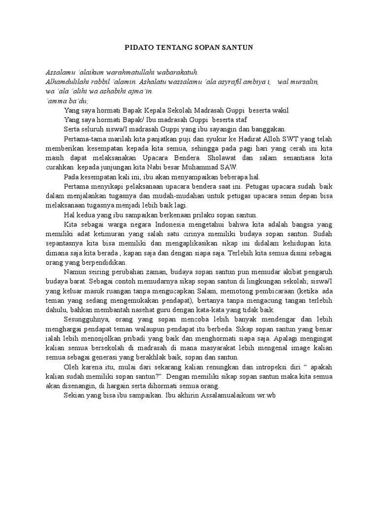 Contoh Teks Pidato Singkat Tentang Silaturahmi · Kumpulan Contoh Terbaru