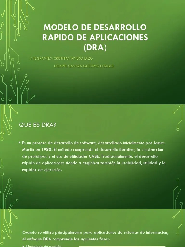Modelo De Desarrollo Rapido De Aplicaciones (Dra | PDF