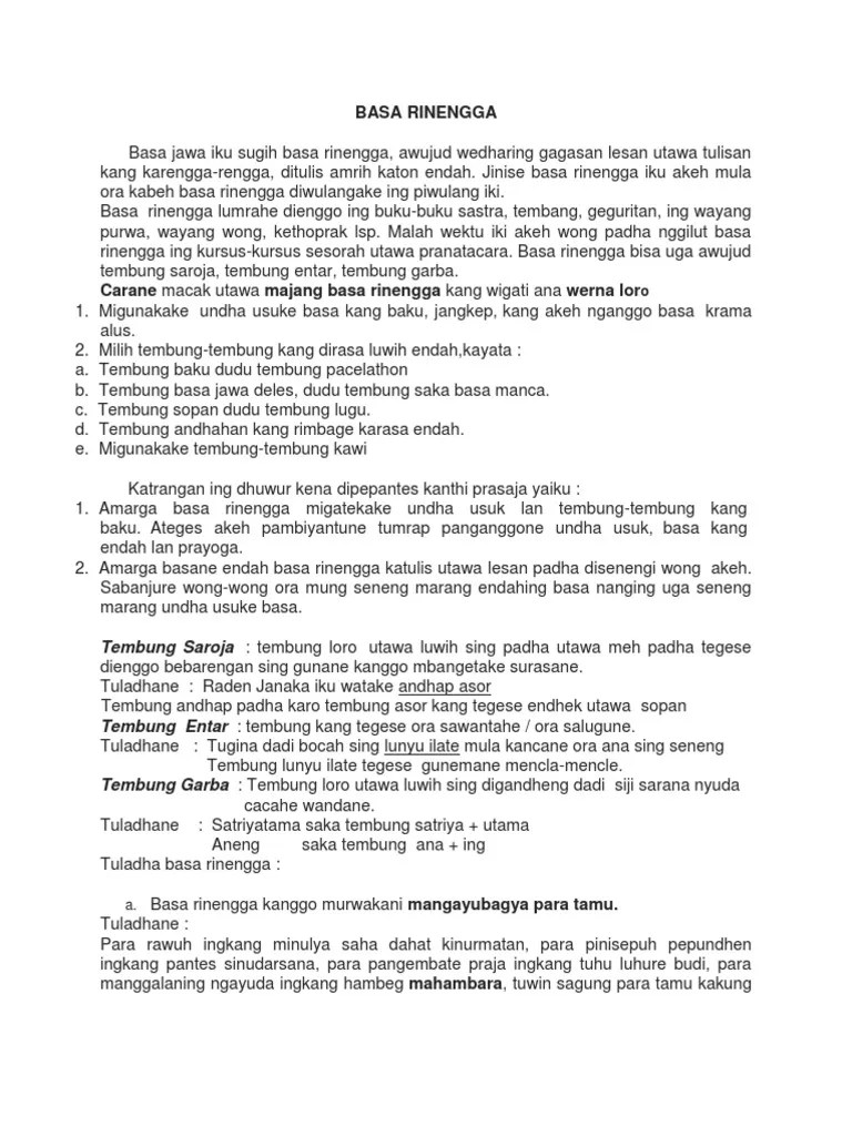 Maybe you would like to learn more about one of these? Basa Rinengga