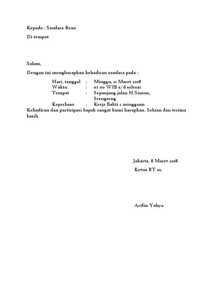 contoh surat resmi dalam bentuk semi block style contoh surat bisnis dalam bahasa inggris semi block. Surat Setengah Resmi Pdf