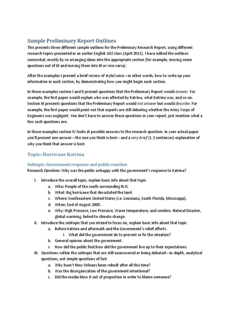 Prelim Outline Samples PDF | PDF | Subprime Lending | Mortgage Loan