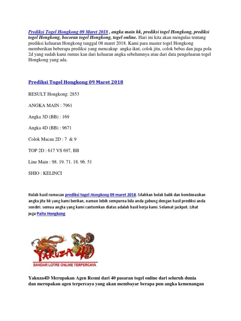 Pentingnya 5 rumus paito hongkong paling jitu di 2020. Prediksi Togel Hongkong 09 Maret 2018 Pdf
