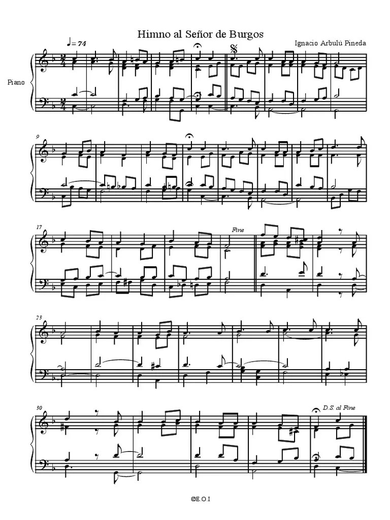 Himno al señor de burgos(piano)