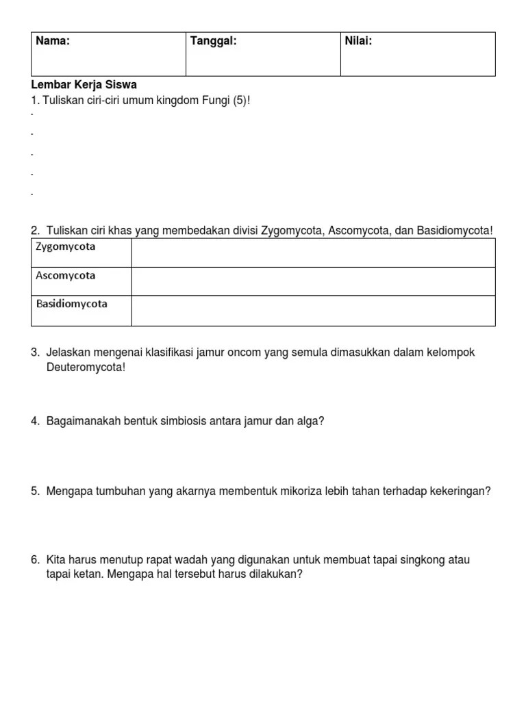 4 tuliskan empat contoh hewan yang hidup di darat Fungi Pdf