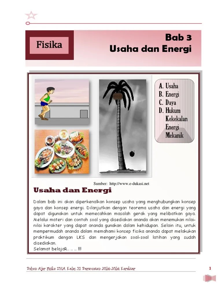 Perhatikan materi ini agar mudah . Rpp Usaha Dan Energi Sma Kelas Xi Kurikulum 2013