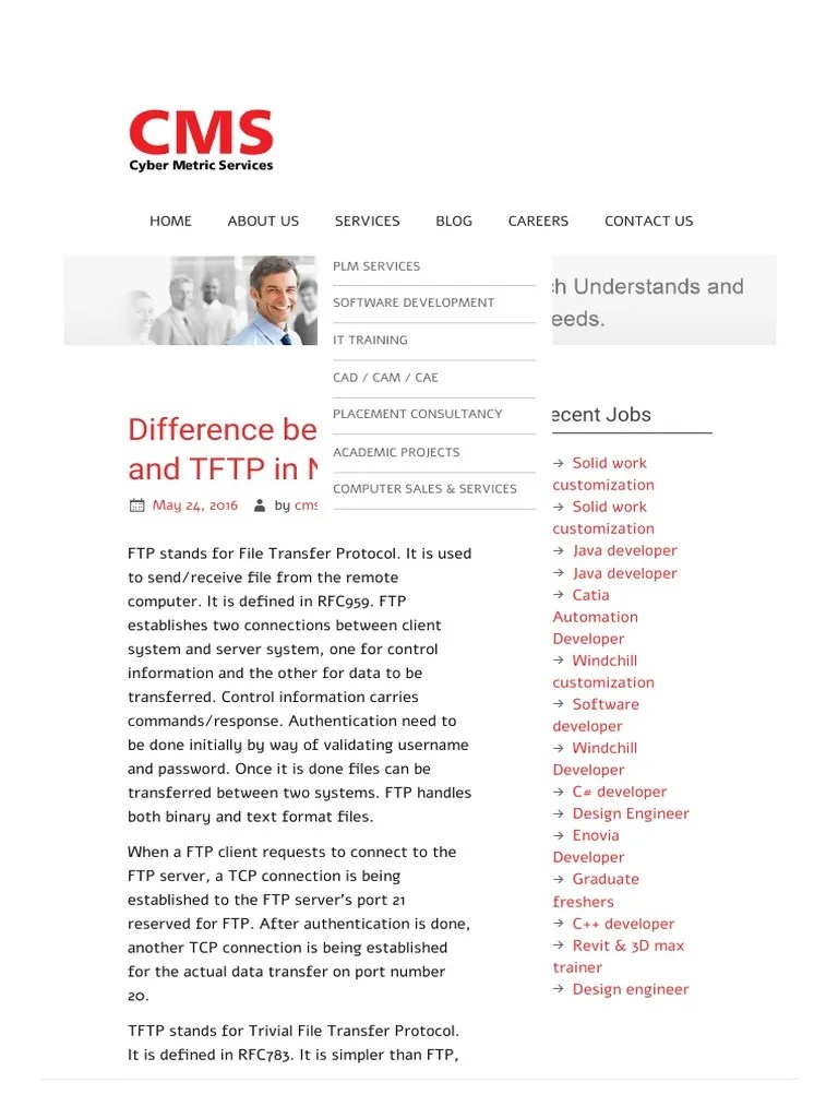 FTP And TFTP In Networking | PDF | File Transfer Protocol | Computer ...