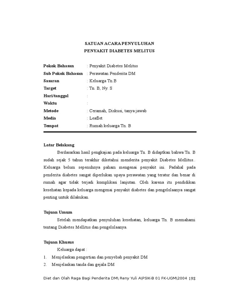 Sap Diabetes Melitus | PDF