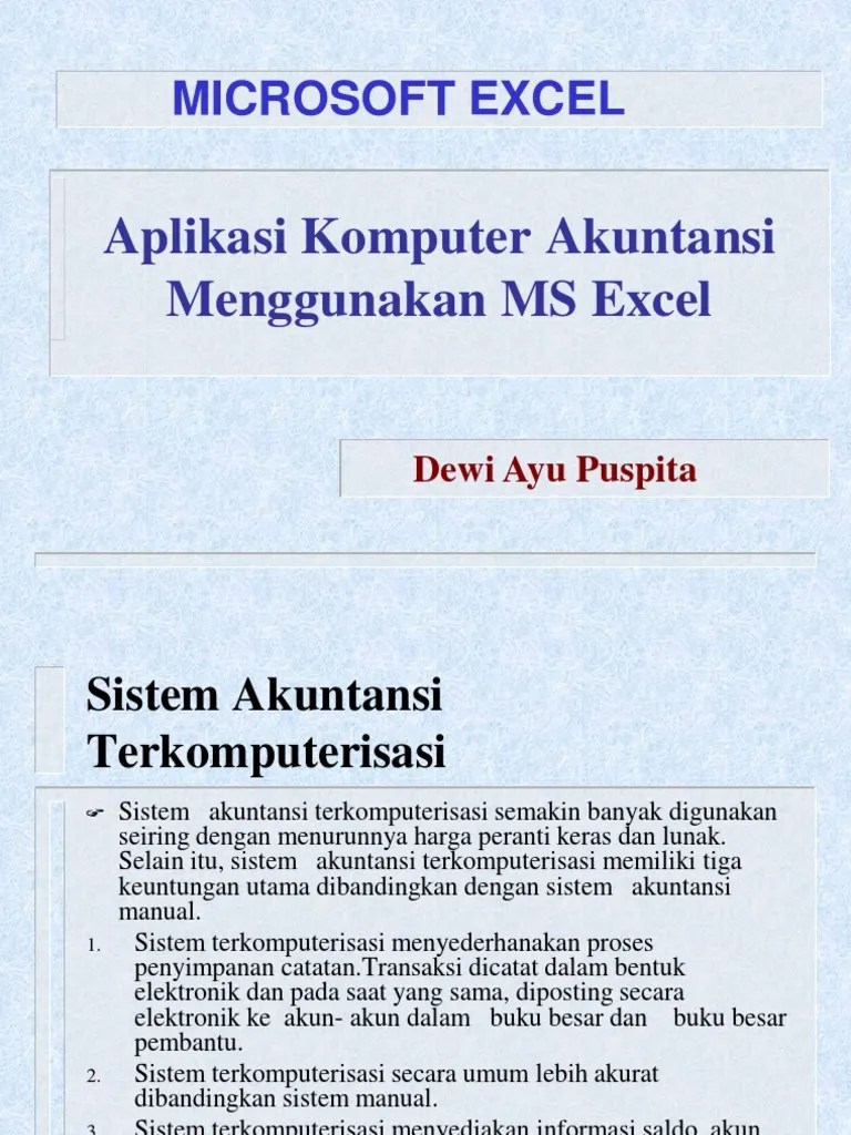 Dasar-Dasar MS Excel | PDF | Komputer