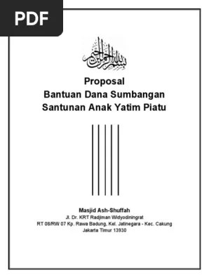 Buka bersama dan santunan anak yatim piatu berlangsung pada sabtu, 18 mei 2019 di aula ronggowarsito. Proposal Kegiatan Santunan Anak Yatim Piatu Masjid Ash Shuffah