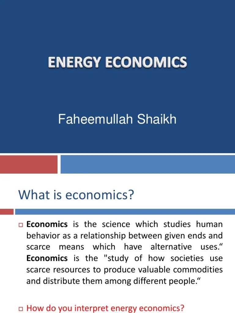 Energy Economics | PDF | Energy Industry | Economics