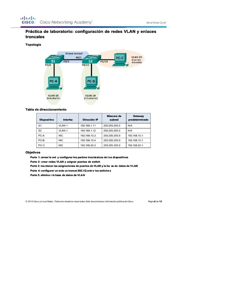 6.2.2.5 Lab - Configuring VLANs And Trunking | PDF | Arquitectura De ...