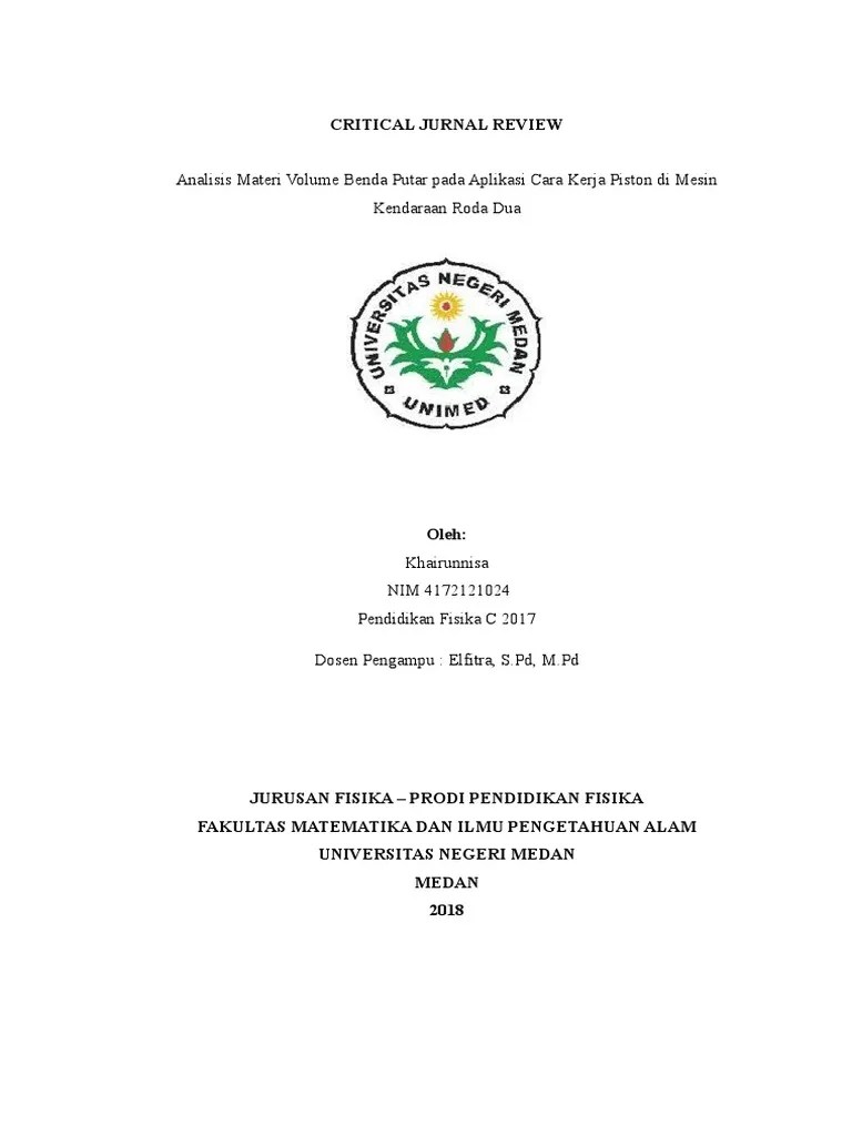Yang dimuat dalam journal of management accounting research volume lima. Critical Jurnal Review Pdf