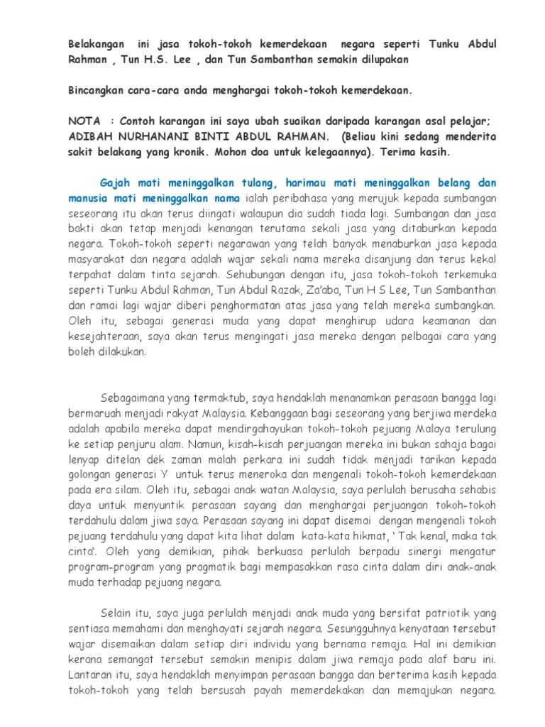 The drama's director is michael ang and hadith omar. Kepentingan Menghargai Sumbangan Pemimpin Negara