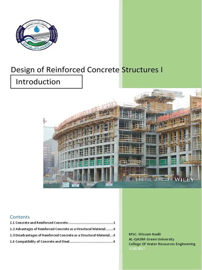 Design Of Reinforced Concrete Structures I | PDF | Reinforced Concrete ...