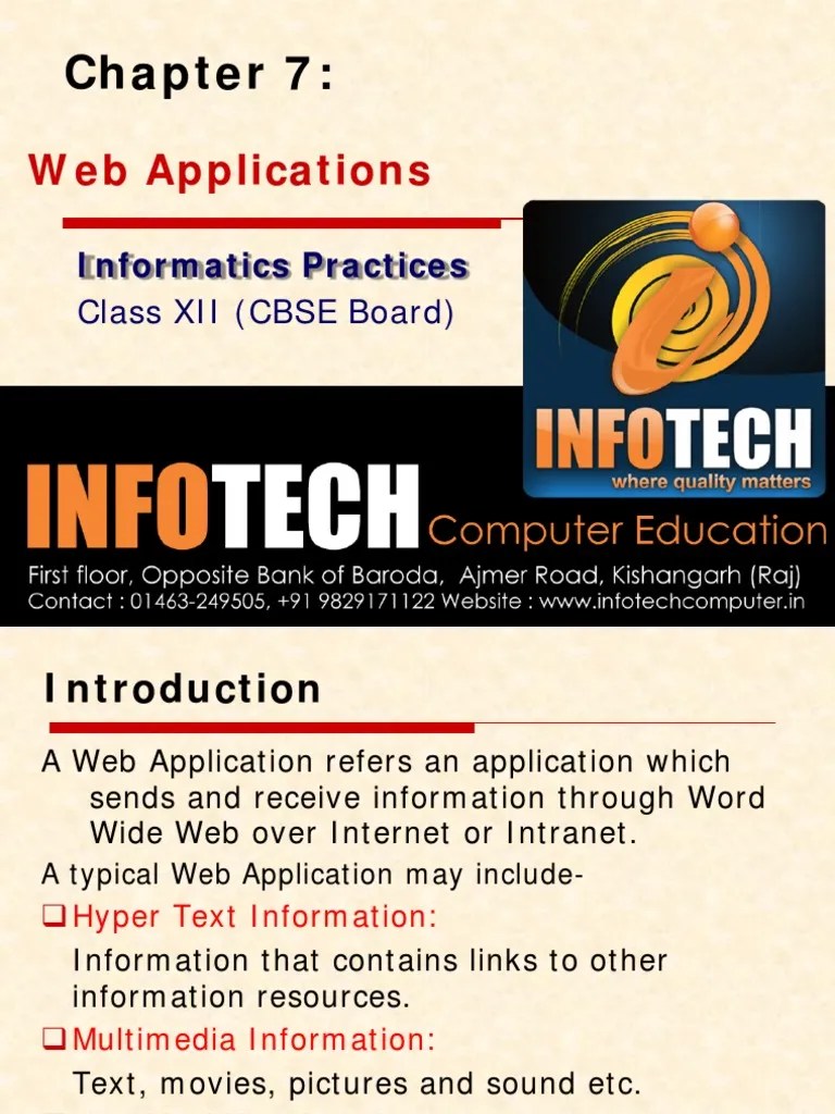 Chapter 7-WebApplication Final | PDF | Html Element | Html